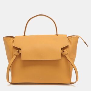Celine Belt Mini Yellow Leather Top Handle Bag